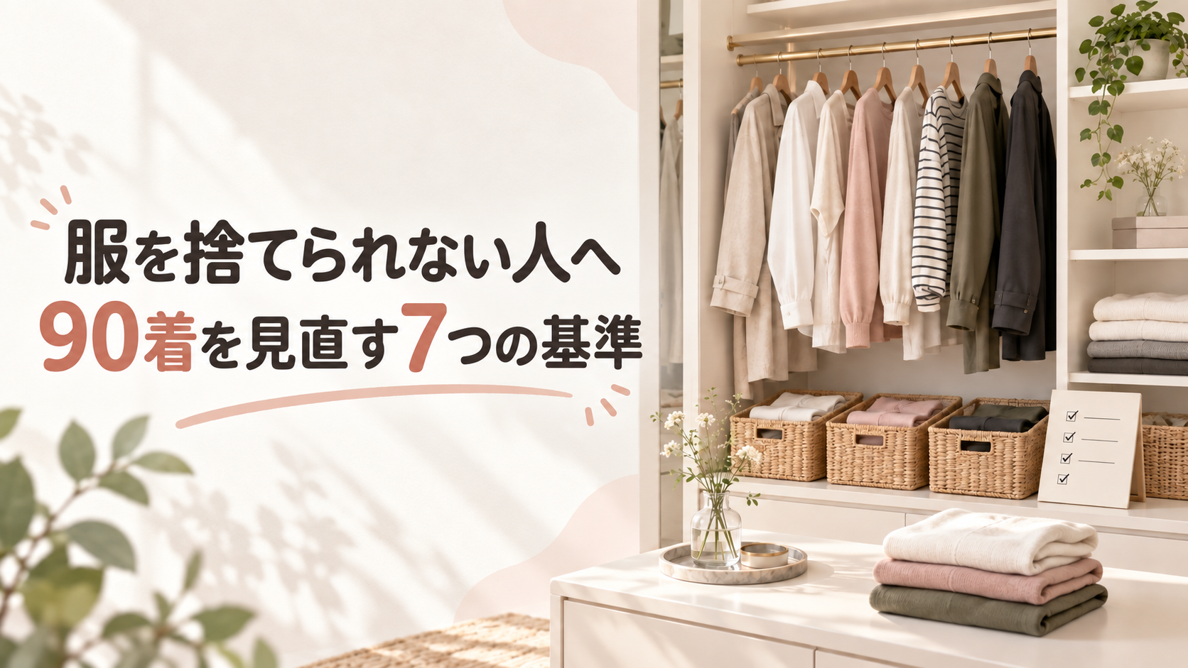服を捨てられない人へ 90着を見直す7つの基準