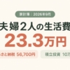 2026年9月家計簿｜夫婦2人の生活費23.3万円、ふるさと納税56,700円、積立投資10万円